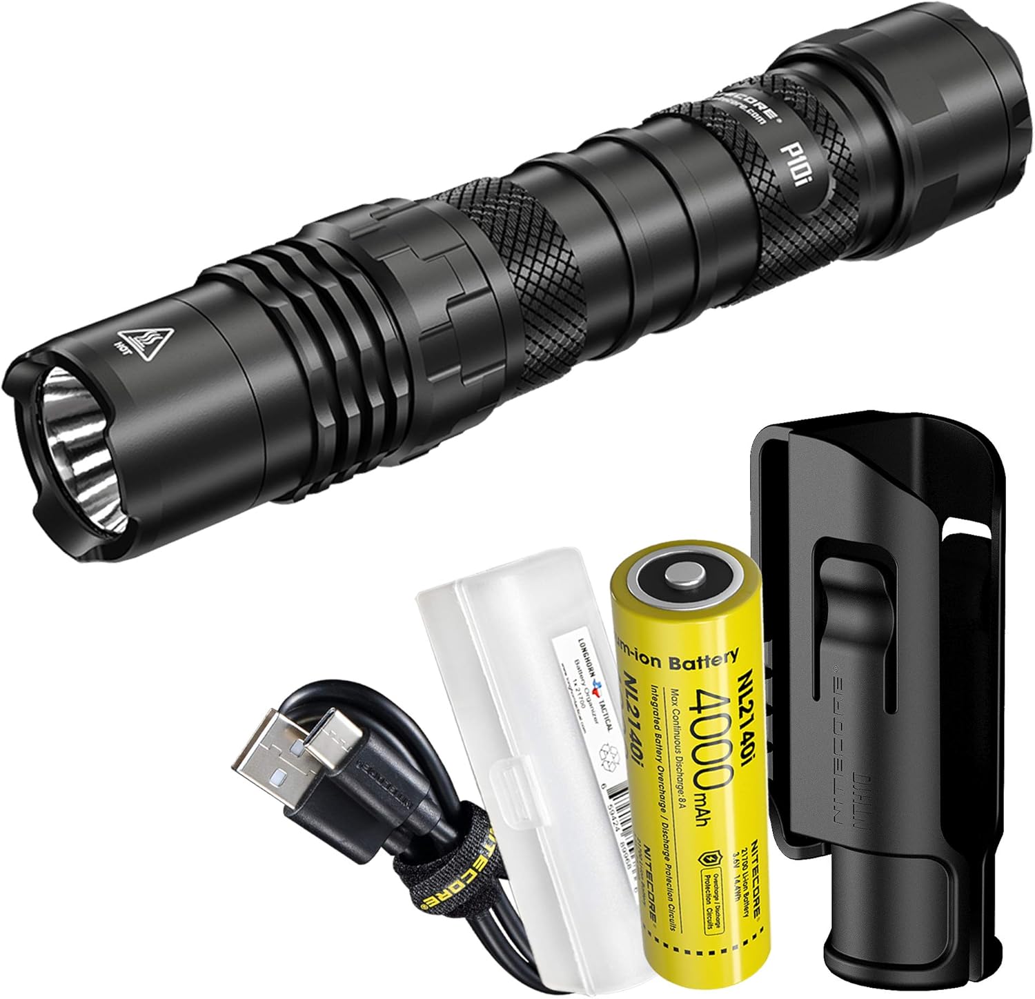1800 Lumen USB-C Rechargeable Tactical Flashlight Y3475