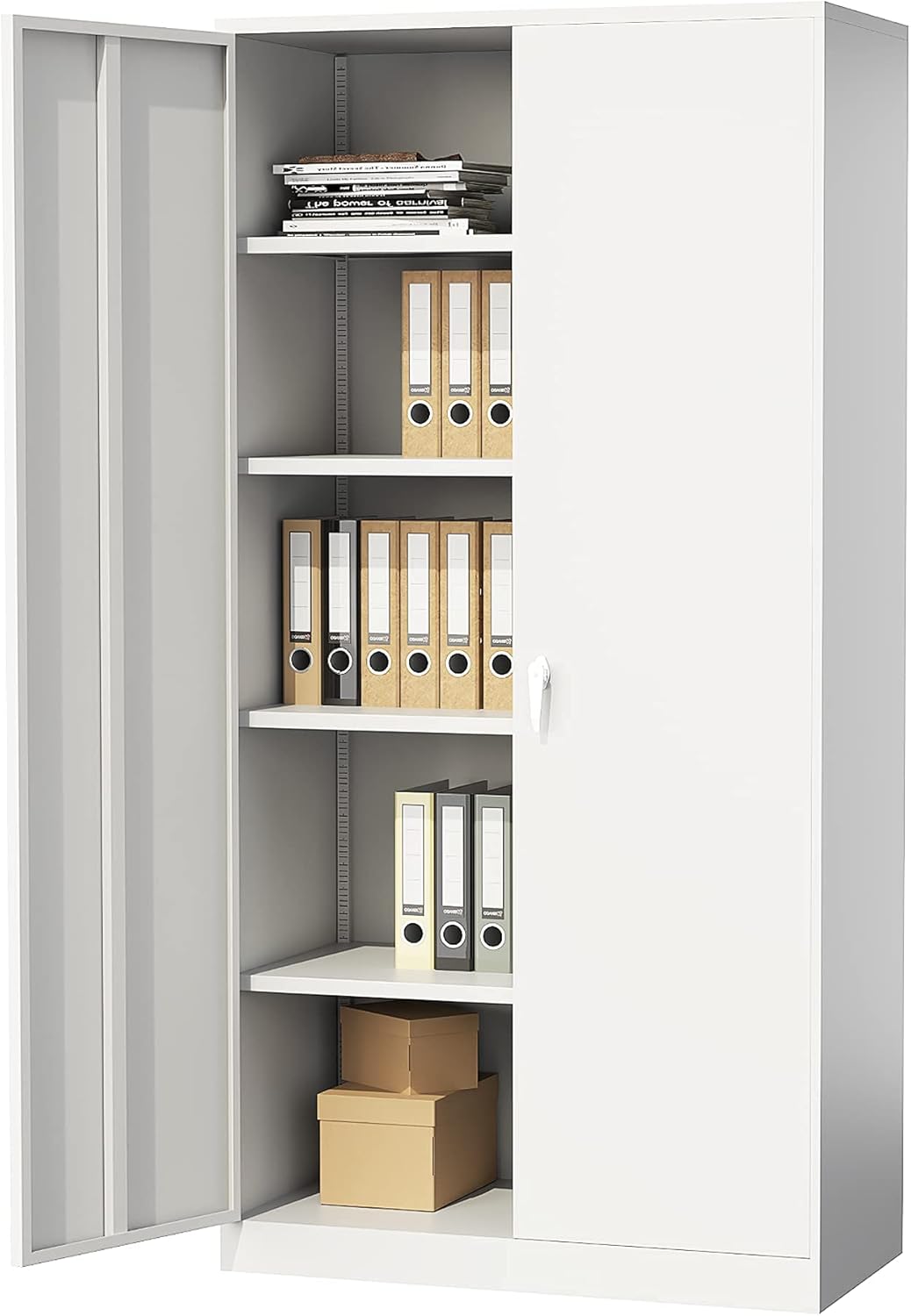 Metal Storage Cabinet with 2 Adjustable Shelves W53900