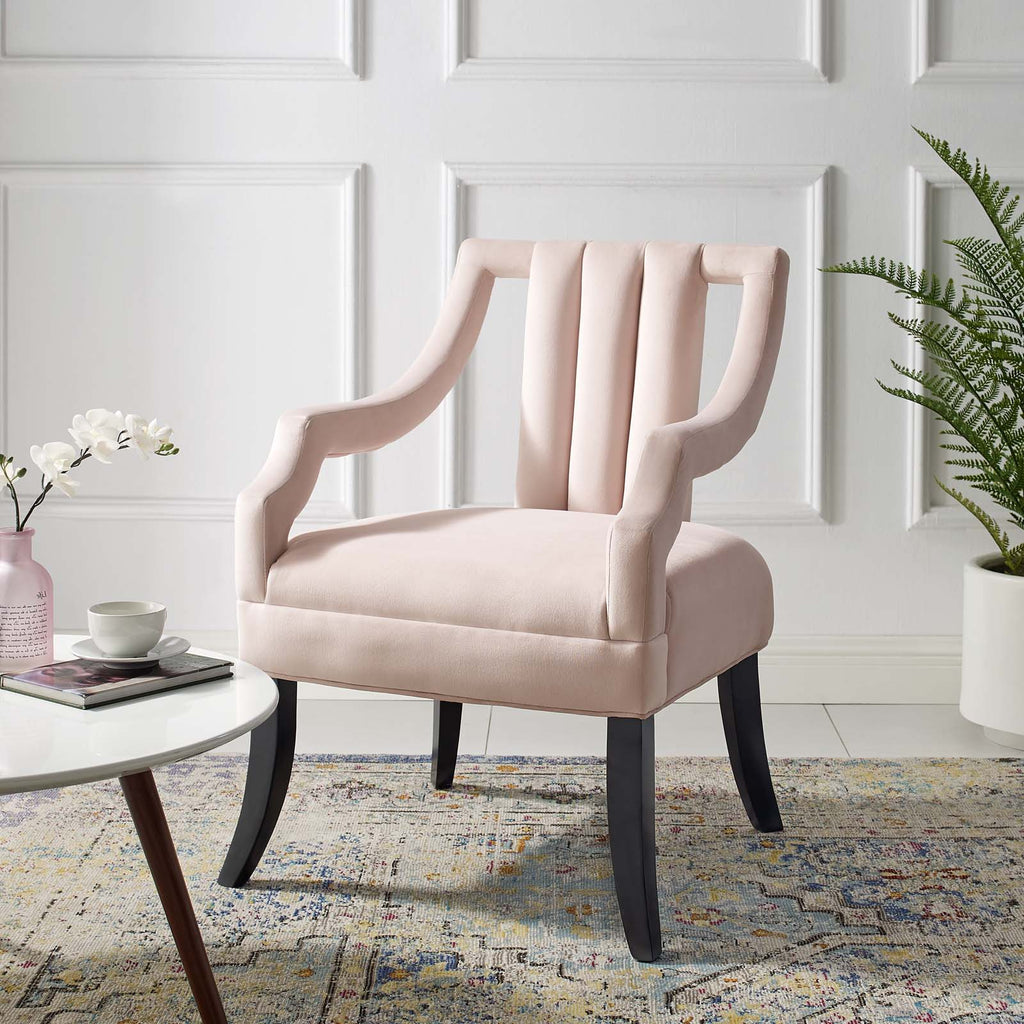 Pink Velvet Accent Side Chair G9011