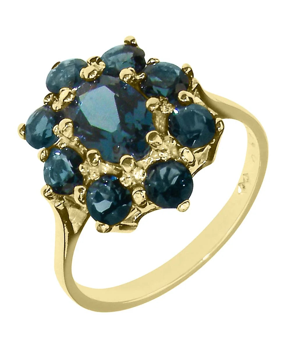 10k Yellow Gold London Blue Topaz Womens Ring B65552