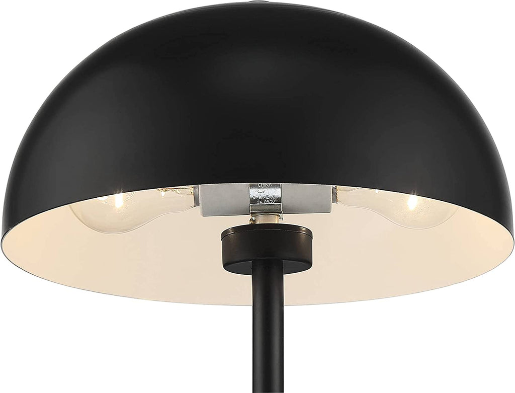 Black Metal Dome Shade Table Lamps Set of 2 T228859