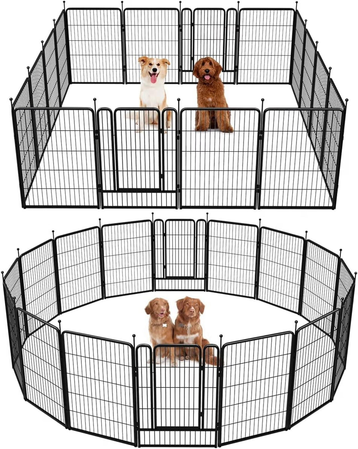 16 Panels 40" Height Dog Playpen with Doors V369