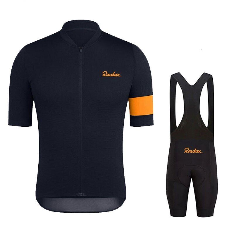 Men Short Sleeve Cycling Jersey Bib Shorts Set I878471