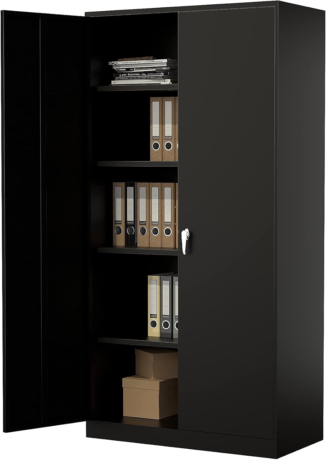 Metal Storage Cabinet with 2 Adjustable Shelves W53900