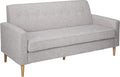 Light Grey Tweed Fabric 3-Seater Sofa H349