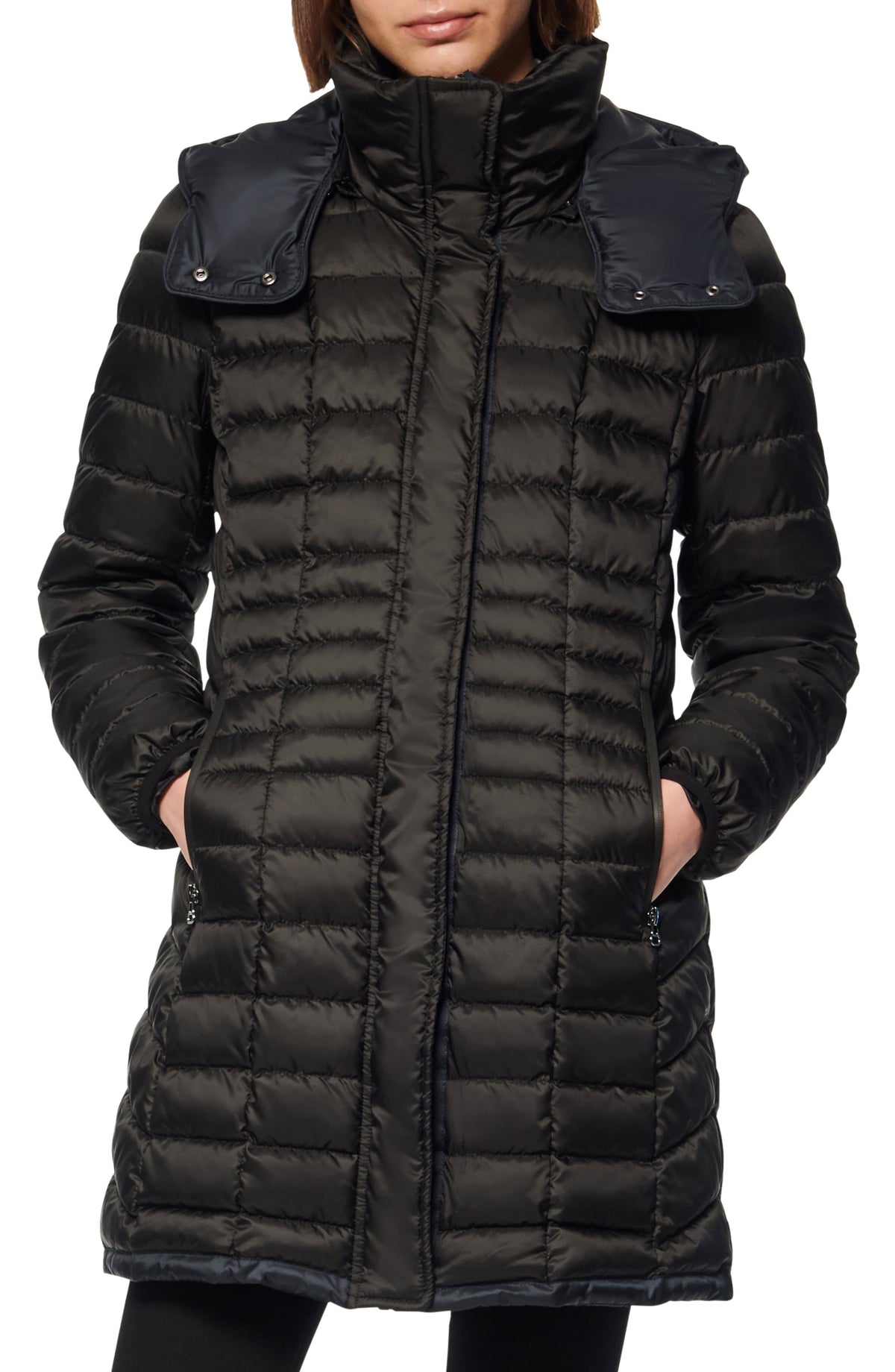Black Puffer Coat U58582