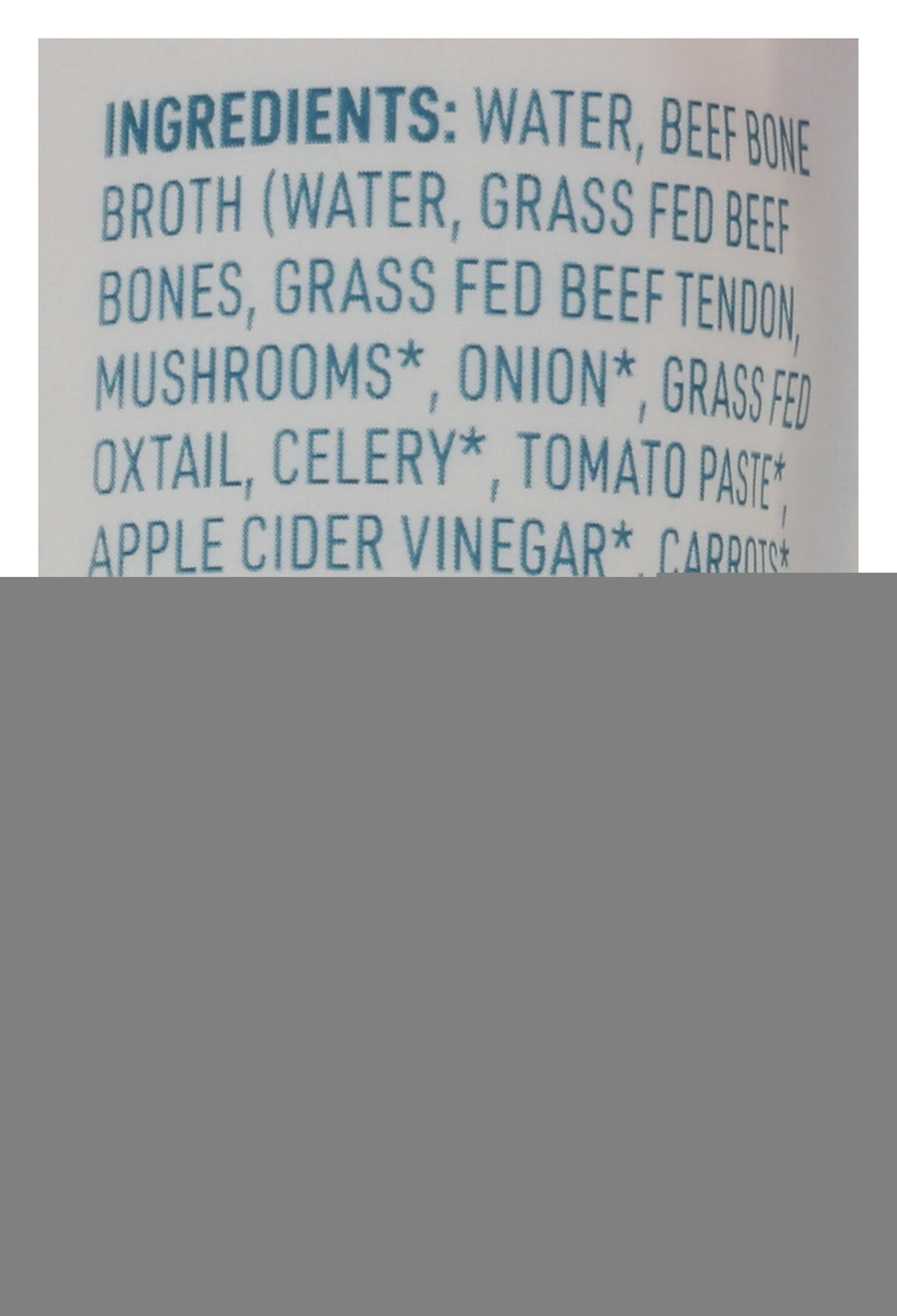 Grass Fed Beef Bone Broth, 16 Ounce, 6 per Case N1815