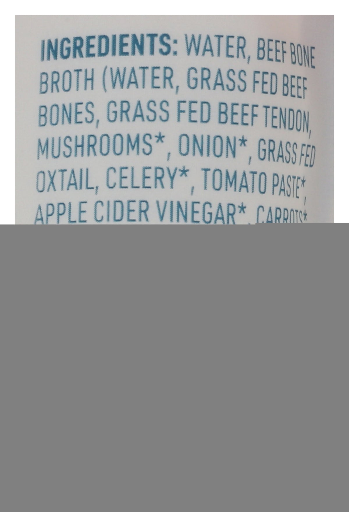 Grass Fed Beef Bone Broth, 16 Ounce, 6 per Case N1815