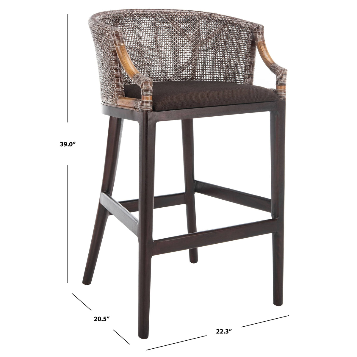 Natural / White Washed Bar Stool D9466