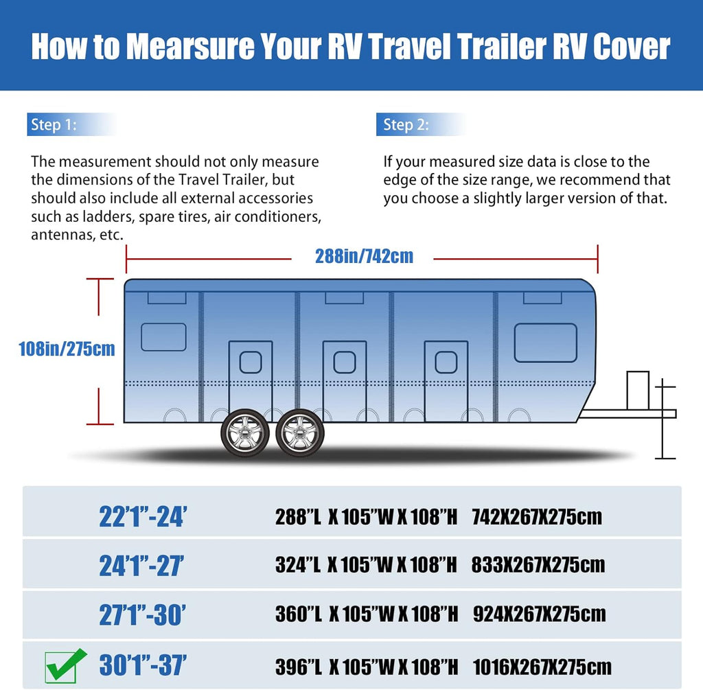 6 Layers Windproof Anti-Scratch UV Resistant RV Cover B139