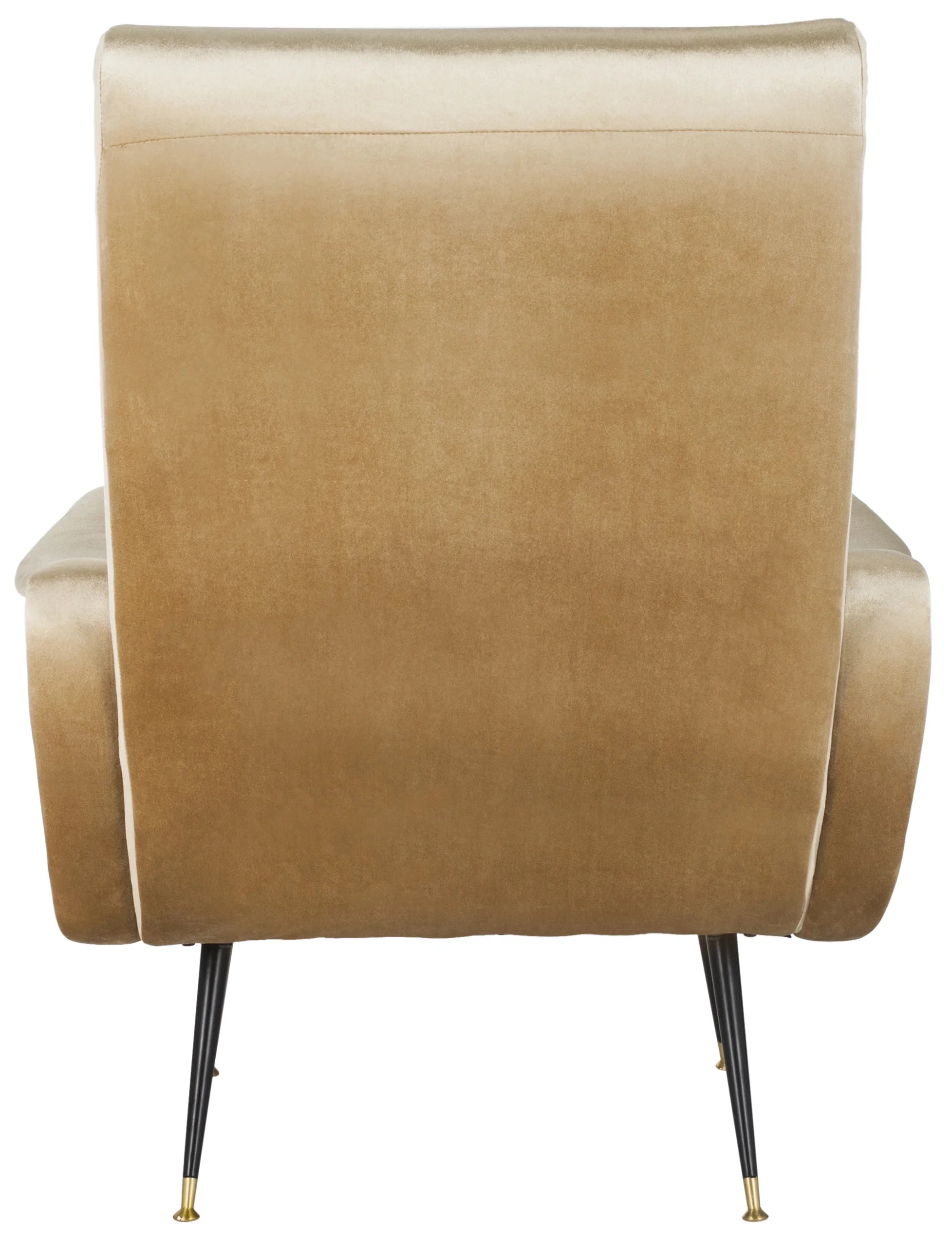 Camel Velvet Accent Chair Y66934