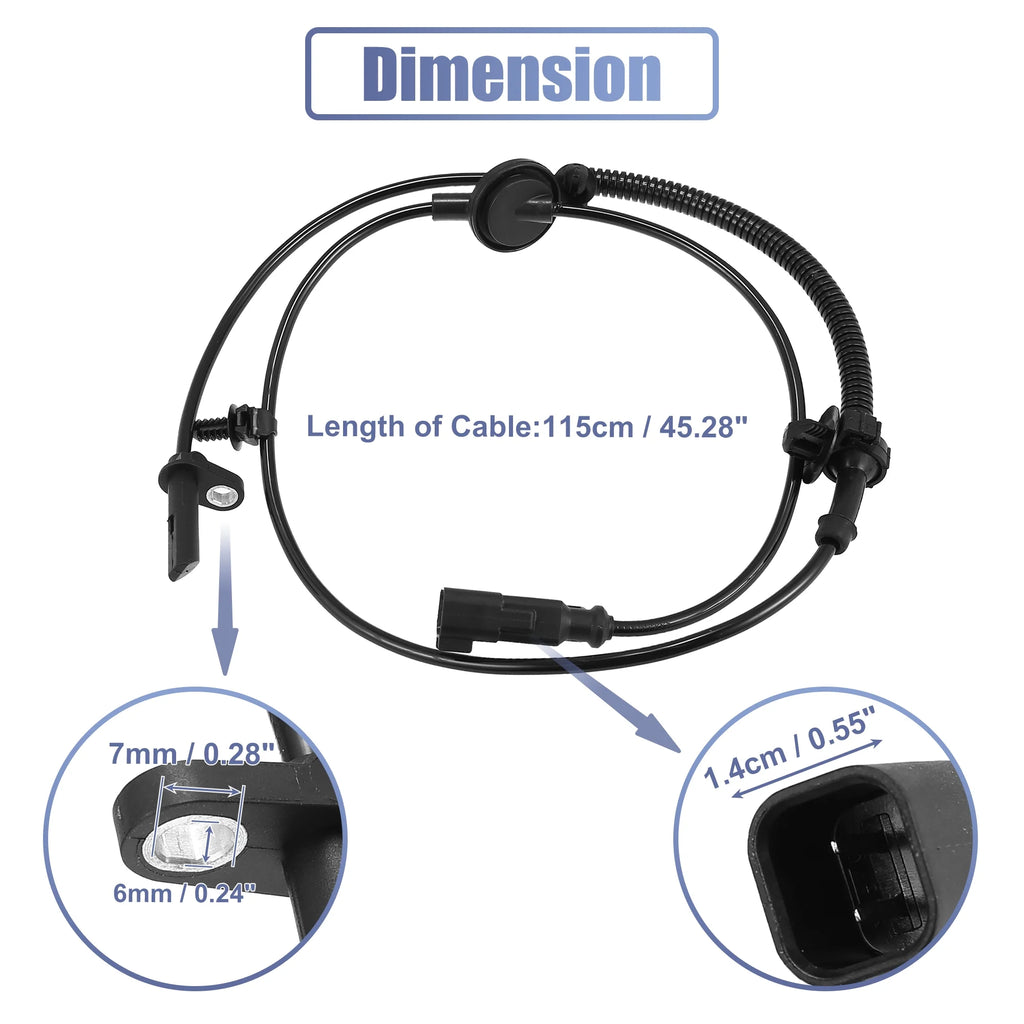 2pcs Front Left Right ABS Wheel Speed Sensor for Chevrolet Traverse 2009-2017 for GMC Acadia 2007-2016 C63253