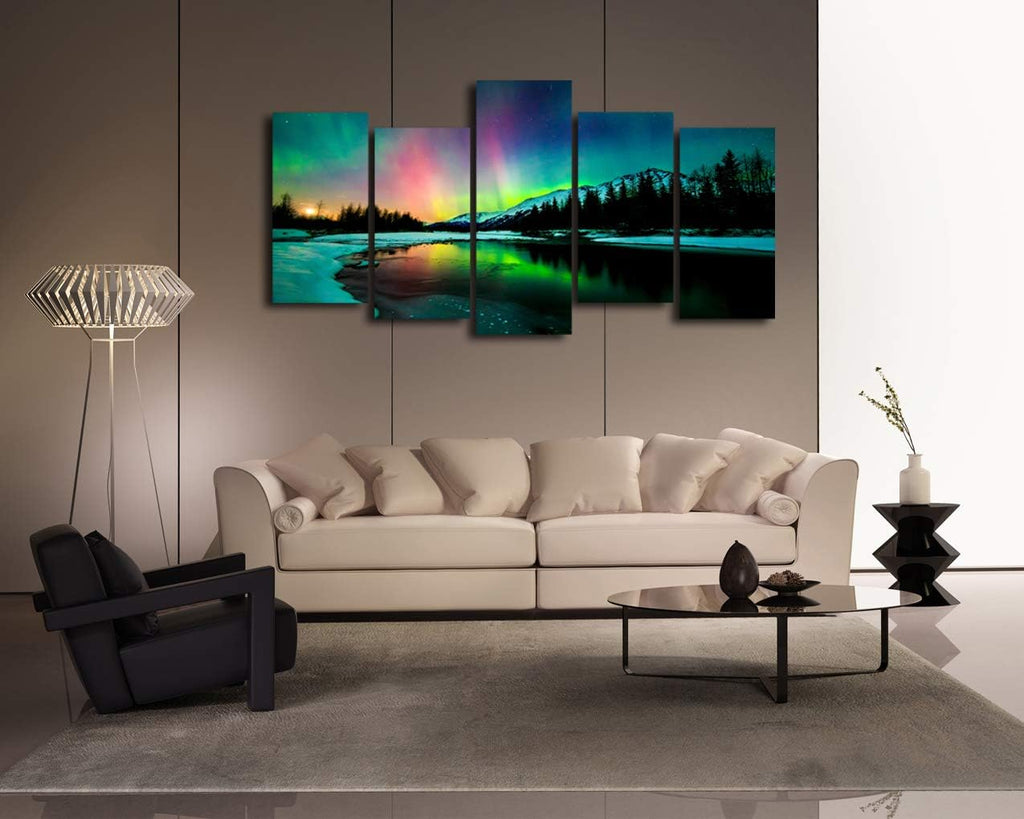 5 Pieces Stretched and Framed Canvas Wall Art Painting B1695