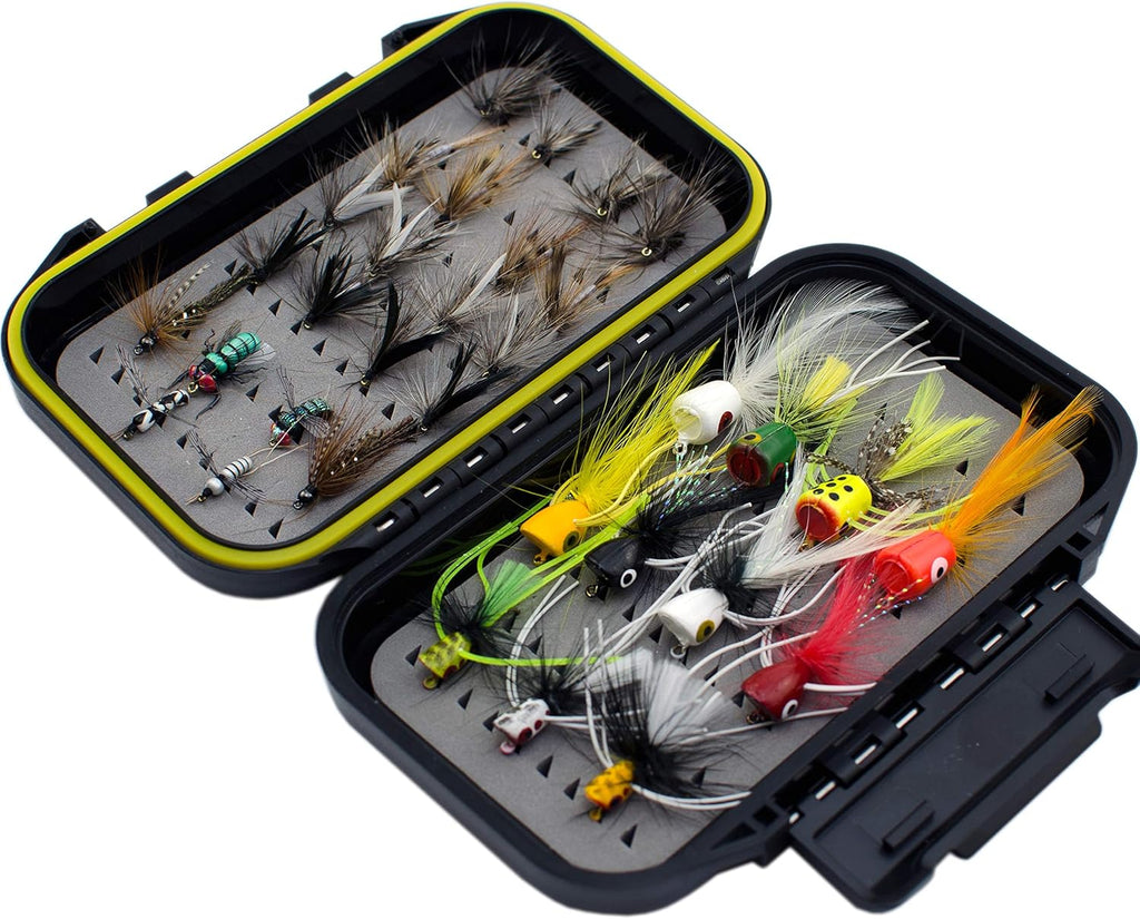 Fly Fishing Flies Kit with Waterproof Fly Box Pack of 2 T27423