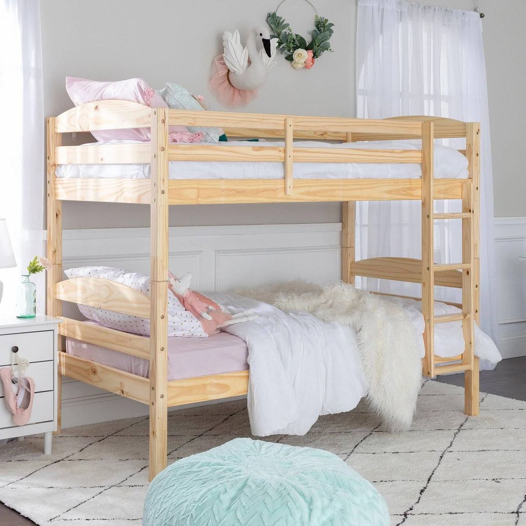 Twin Over Twin Solid Wood Bunk Bed B9241