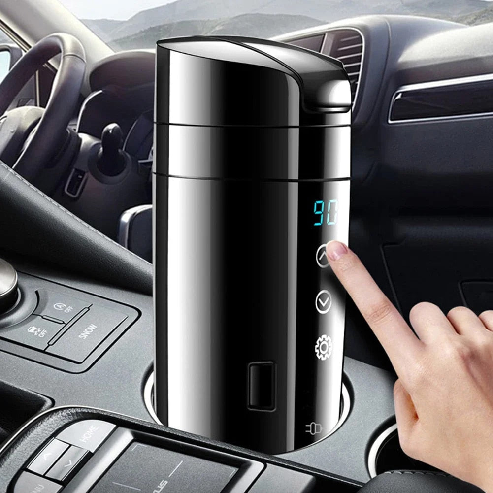 24V Car Heating Cup Portable Kettle 400/450ML Stainless Steel Z43482