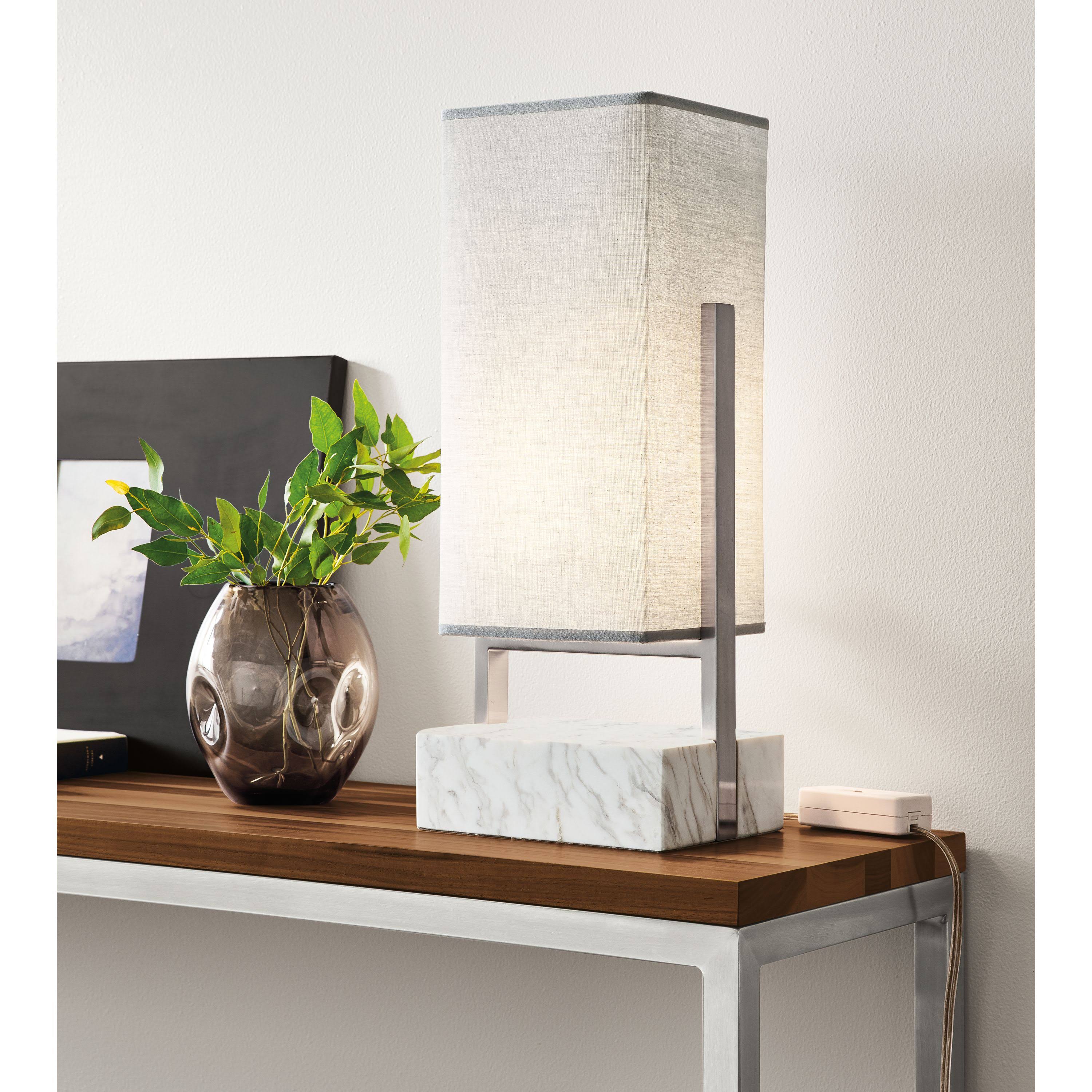 Grey Console Table with Quartz Top P248477