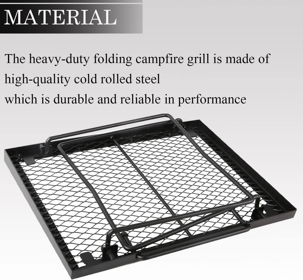 Folding Campfire Grill with Bag (17x12.6x10.2 in) B265
