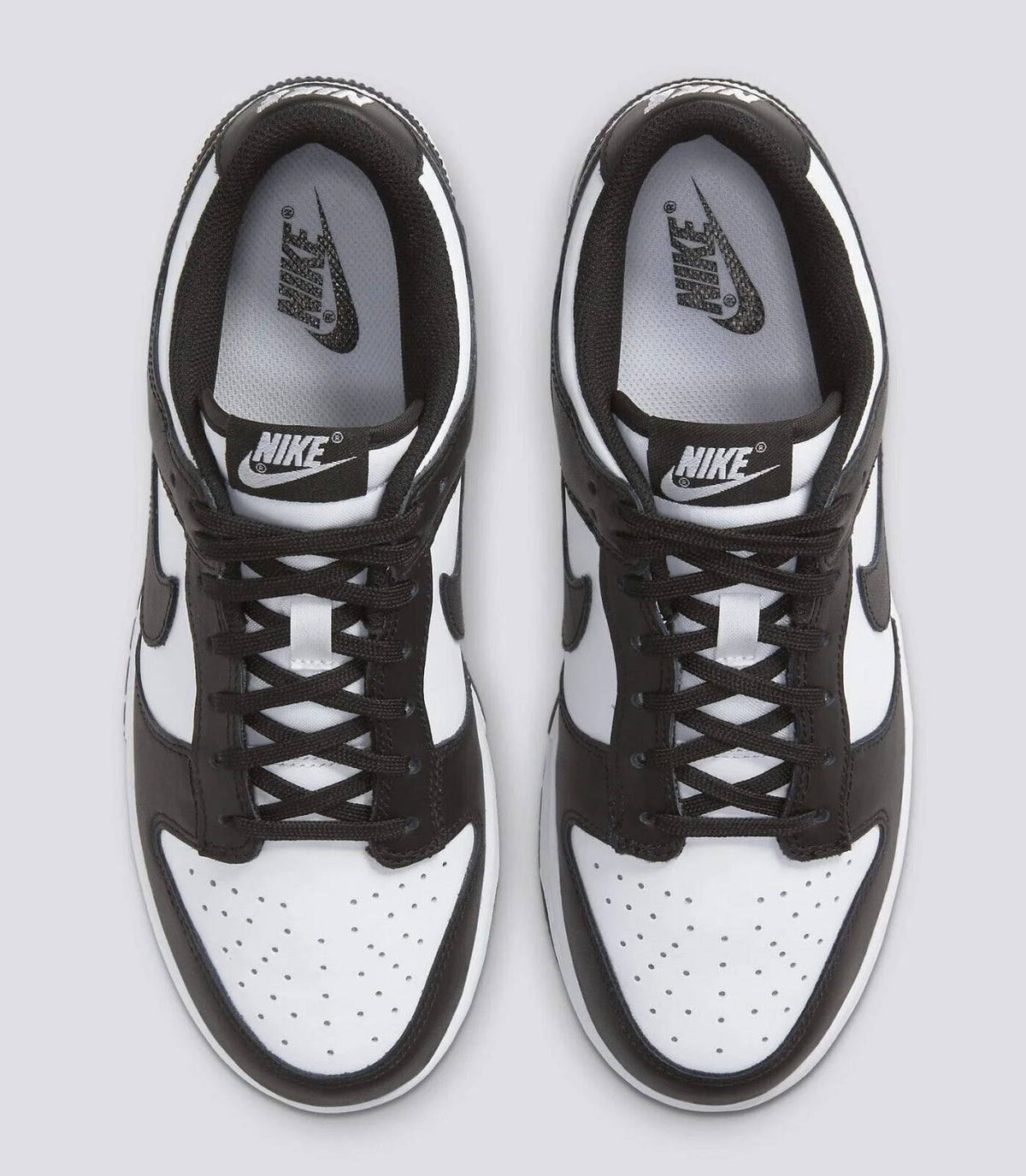 Black & White Leather Running Shoes C291441
