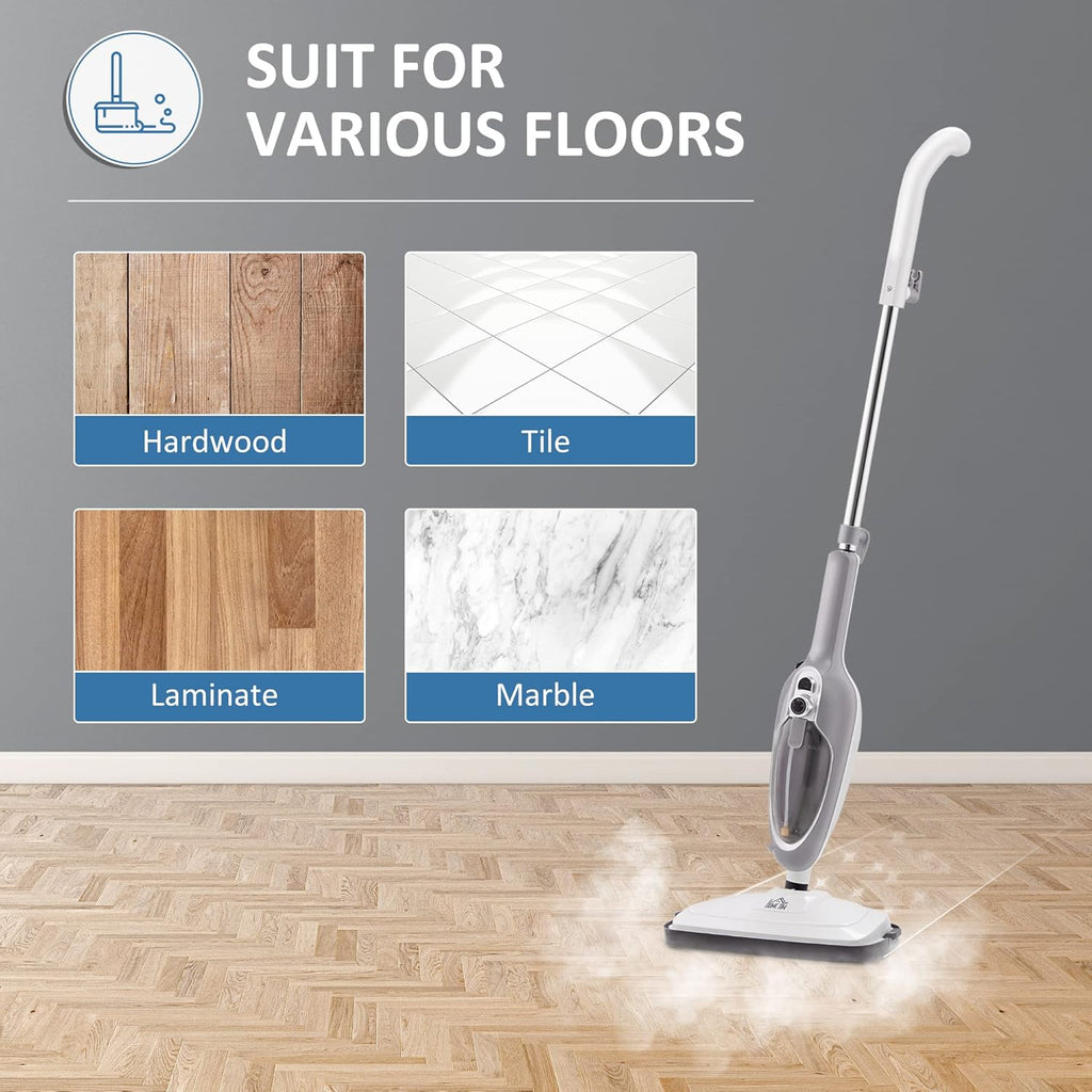 White / Grey 10-in-1 Steam Mop T68085