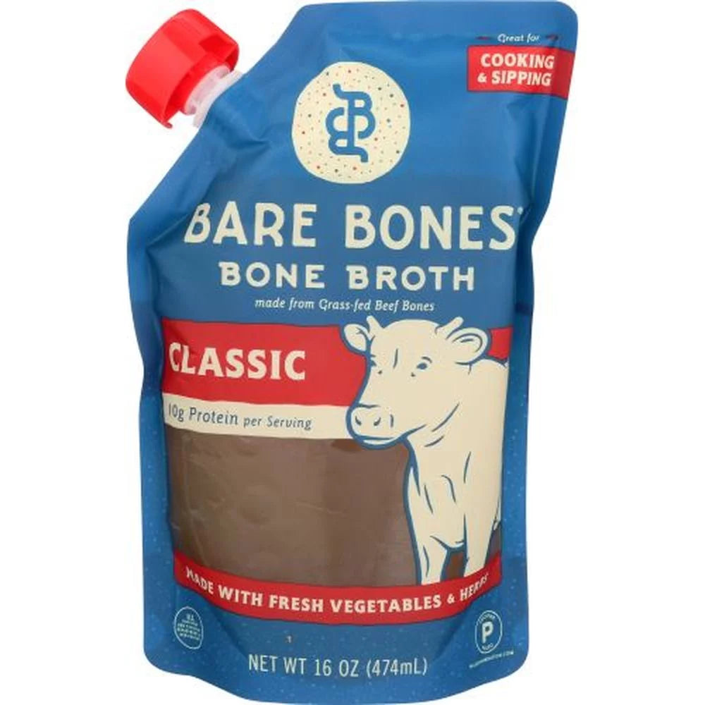 Grass Fed Beef Bone Broth, 16 Ounce, 6 per Case N1815