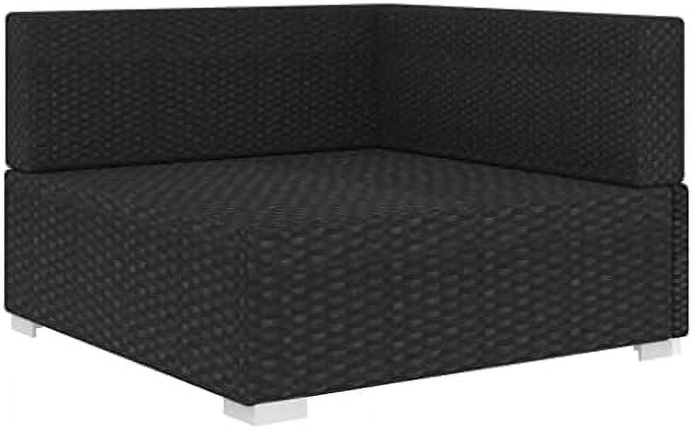 Gray Poly Rattan Sectional Corner Chair with Cushions J770705
