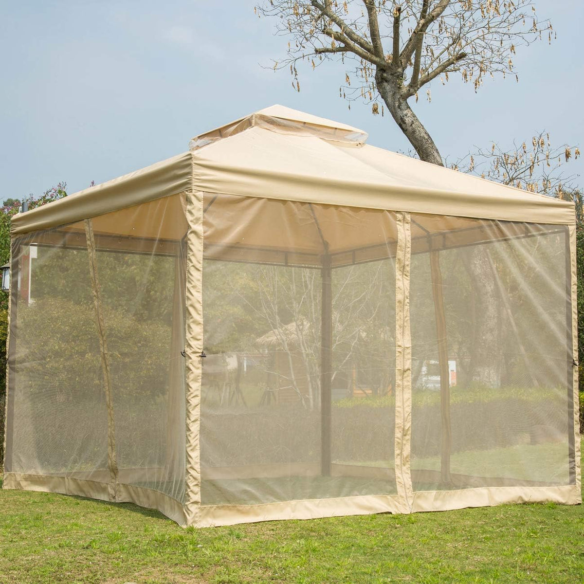 10' x10' Soft Top Outdoor Patio Gazebo Canopy S9411