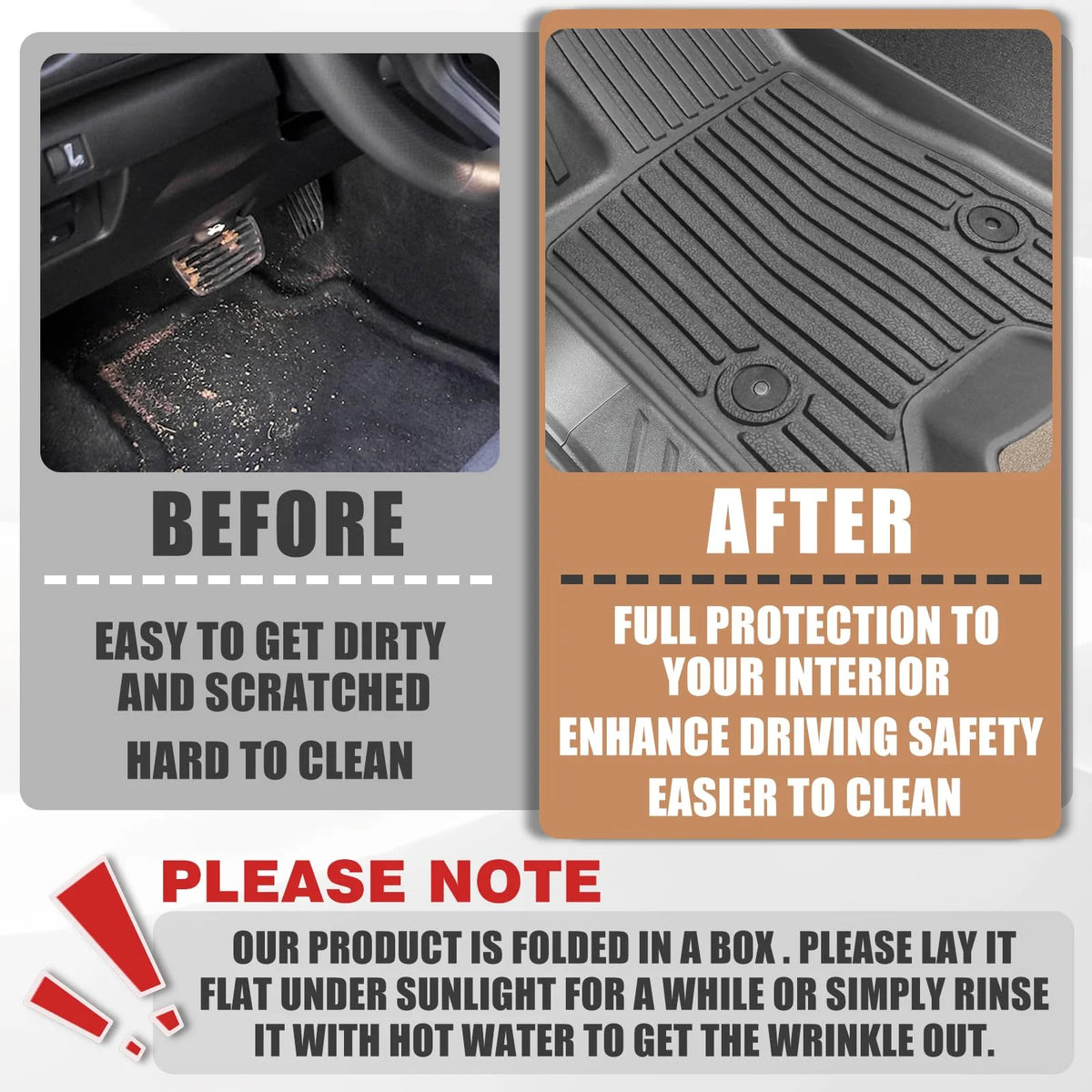 Front Rear Full Set Floor Mats U714