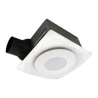 Satin Nickel Bathroom Fan with Light and Sensor Y35282
