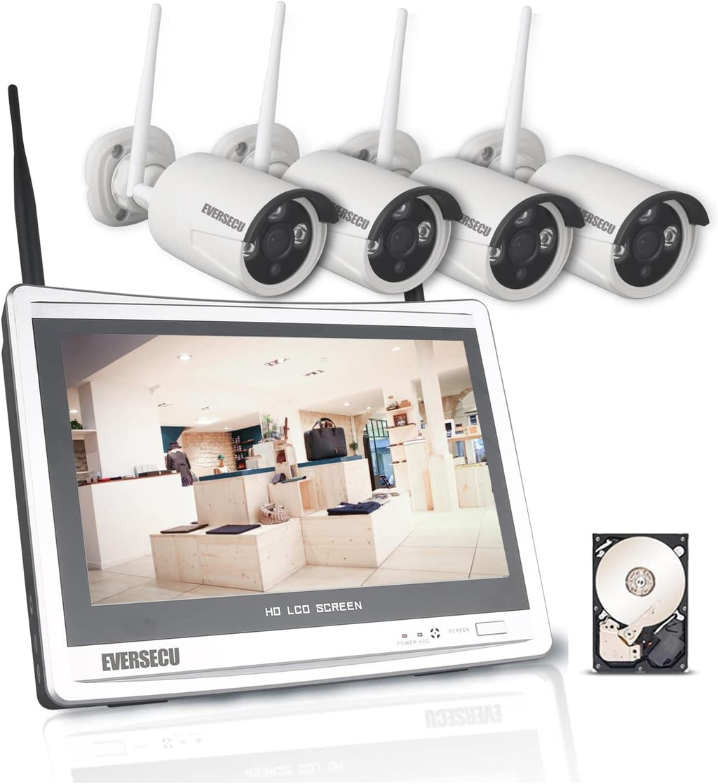 8CH Wireless Security Camera System with 8pcs 1080P Bullet IP Cameras and 1pcs 8CH 1080P NVR I1448