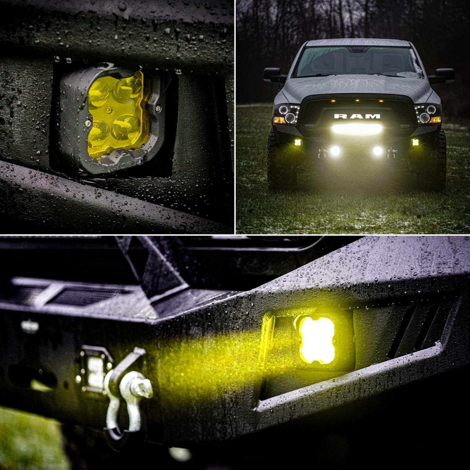 Yellow LED Pods Fog Lights 3 inch 18W (Pair) M81746