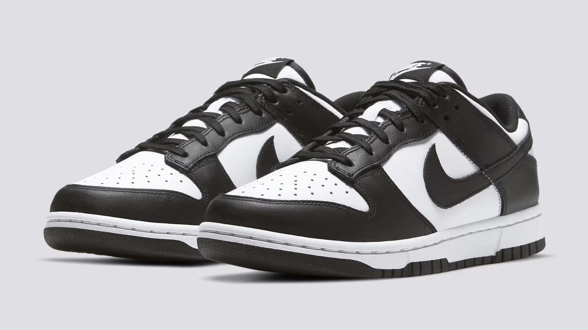 Black & White Leather Running Shoes C291441