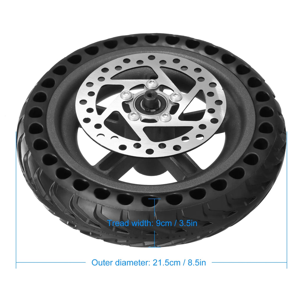 8.5 inches Solid Electric Scooter Rear Tire with Wheel Hub Disc Brake Set A169471