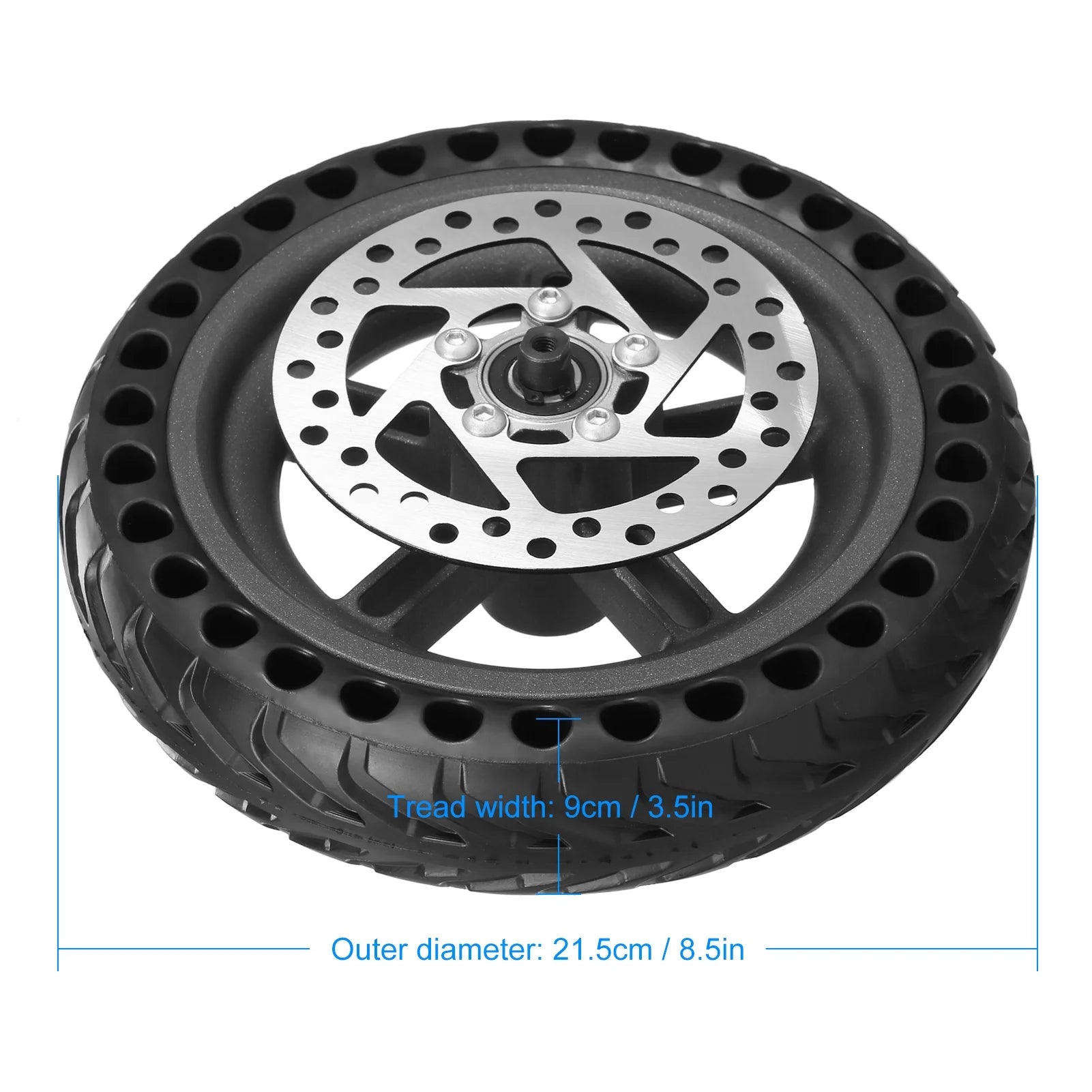 8.5 inches Solid Electric Scooter Rear Tire with Wheel Hub Disc Brake Set A169471