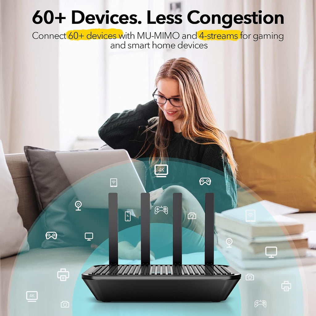 AC2100 Dual-Band Smart Wi-Fi Router Pack of 2 O58627