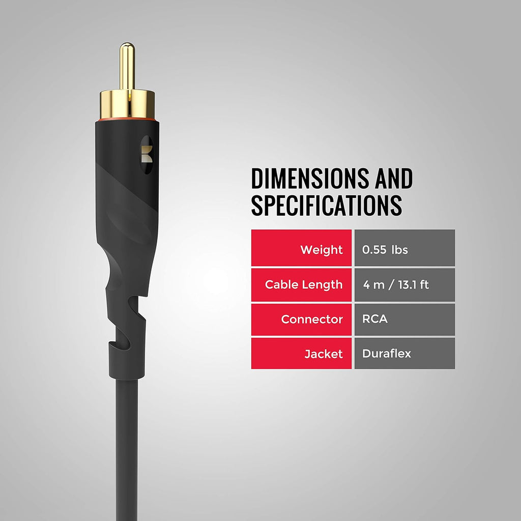 13 Feet Coaxial Subwoofer Cable Q743492