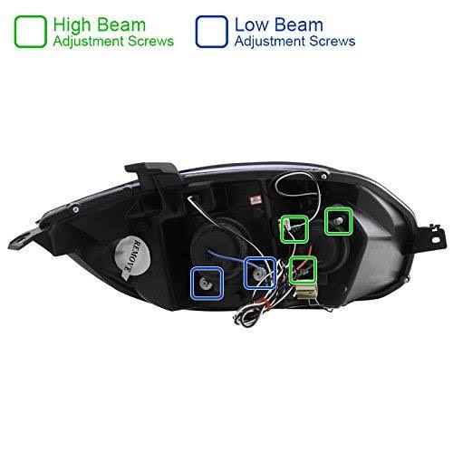 Clear LED Dual Halo Projector Headlights N905515