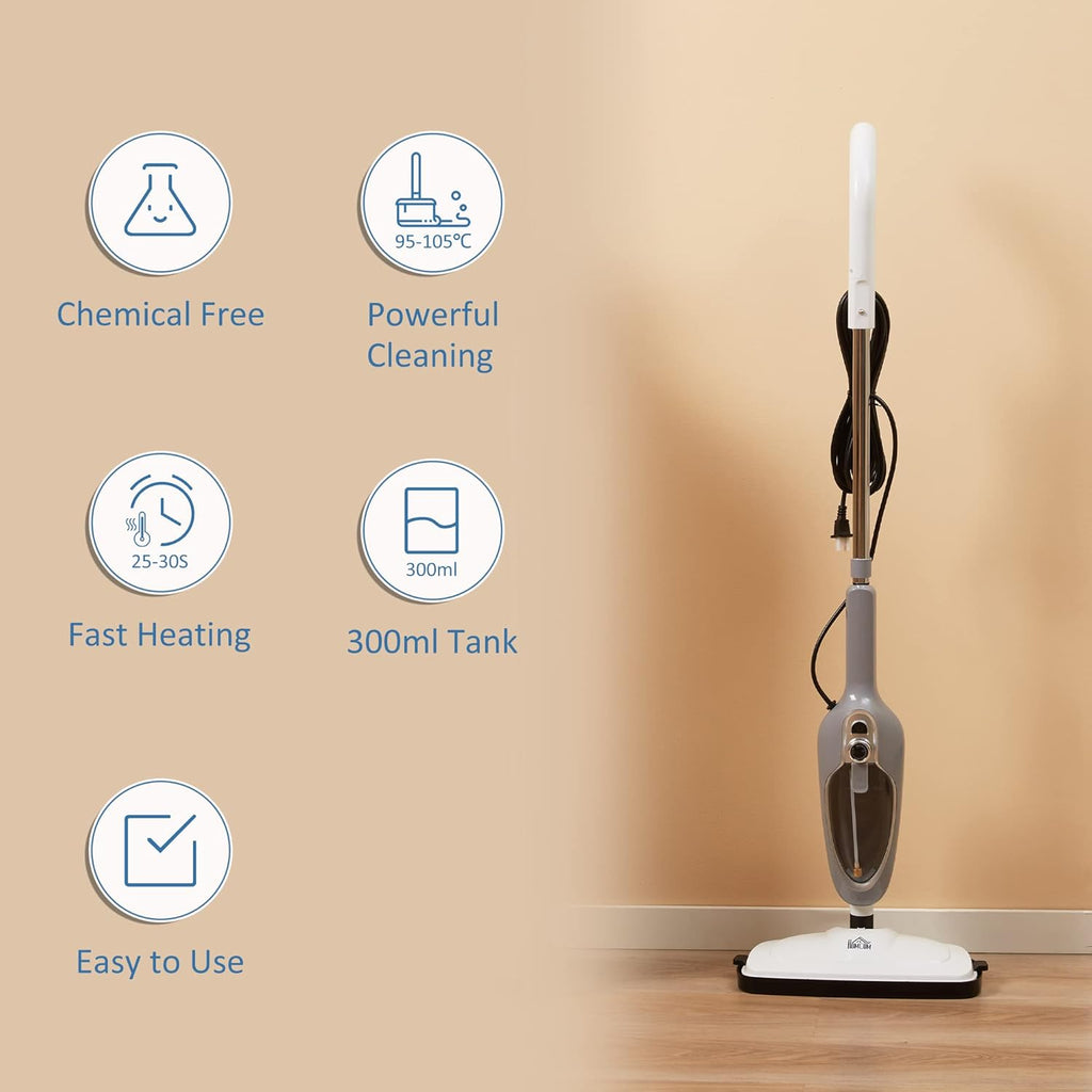 White / Grey 10-in-1 Steam Mop T68085