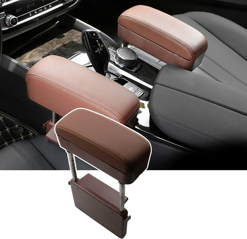 Beige Universal Car Center Console Armrest Cushion D79362