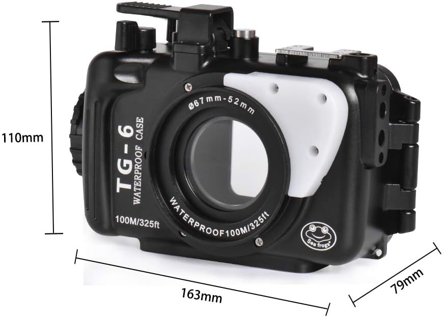 Black Aluminum Underwater Housing for Olympus TG-6 P5630