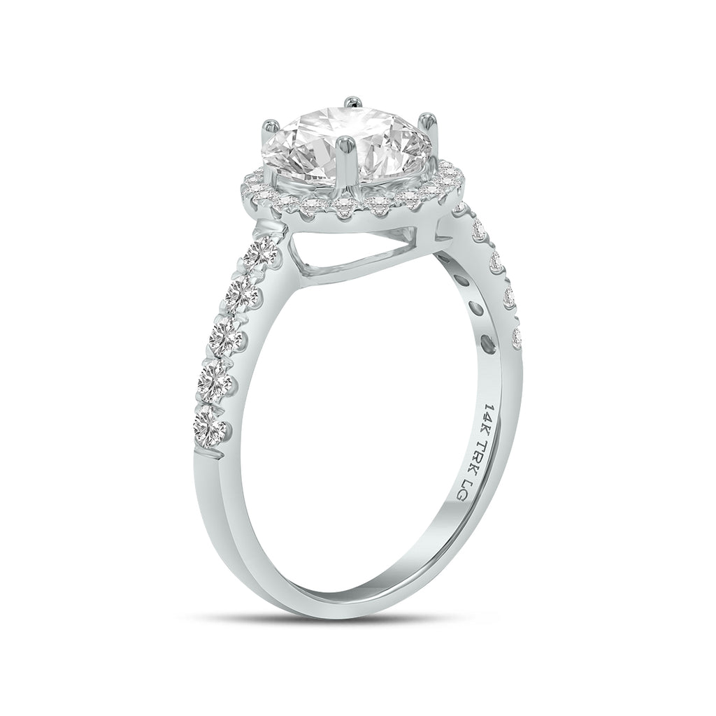 14K White Gold Lab Grown Diamond Engagement Ring E453149