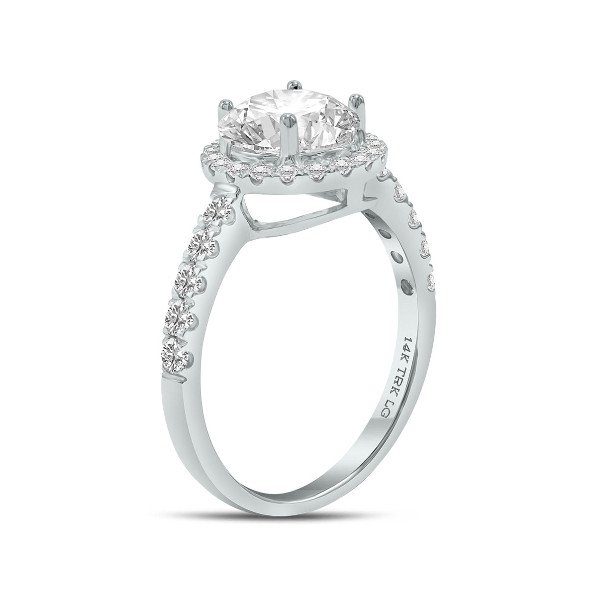 14K White Gold Lab Grown Diamond Engagement Ring E453149