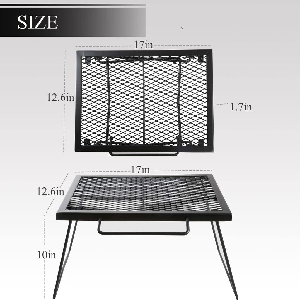Folding Campfire Grill with Bag (17x12.6x10.2 in) B265