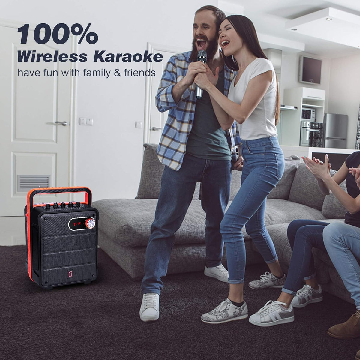 Rechargeable Bluetooth Karaoke Speaker with Microphone E164