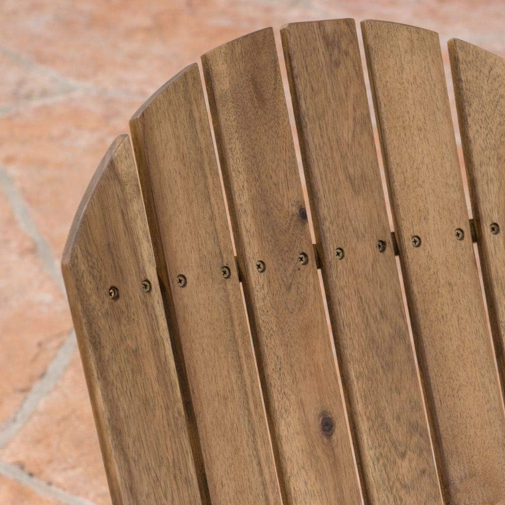 Natural Stained Acacia Wood Adirondack Loveseat B220