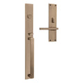 Satin Brass and Black Full Dummy Handleset F46688