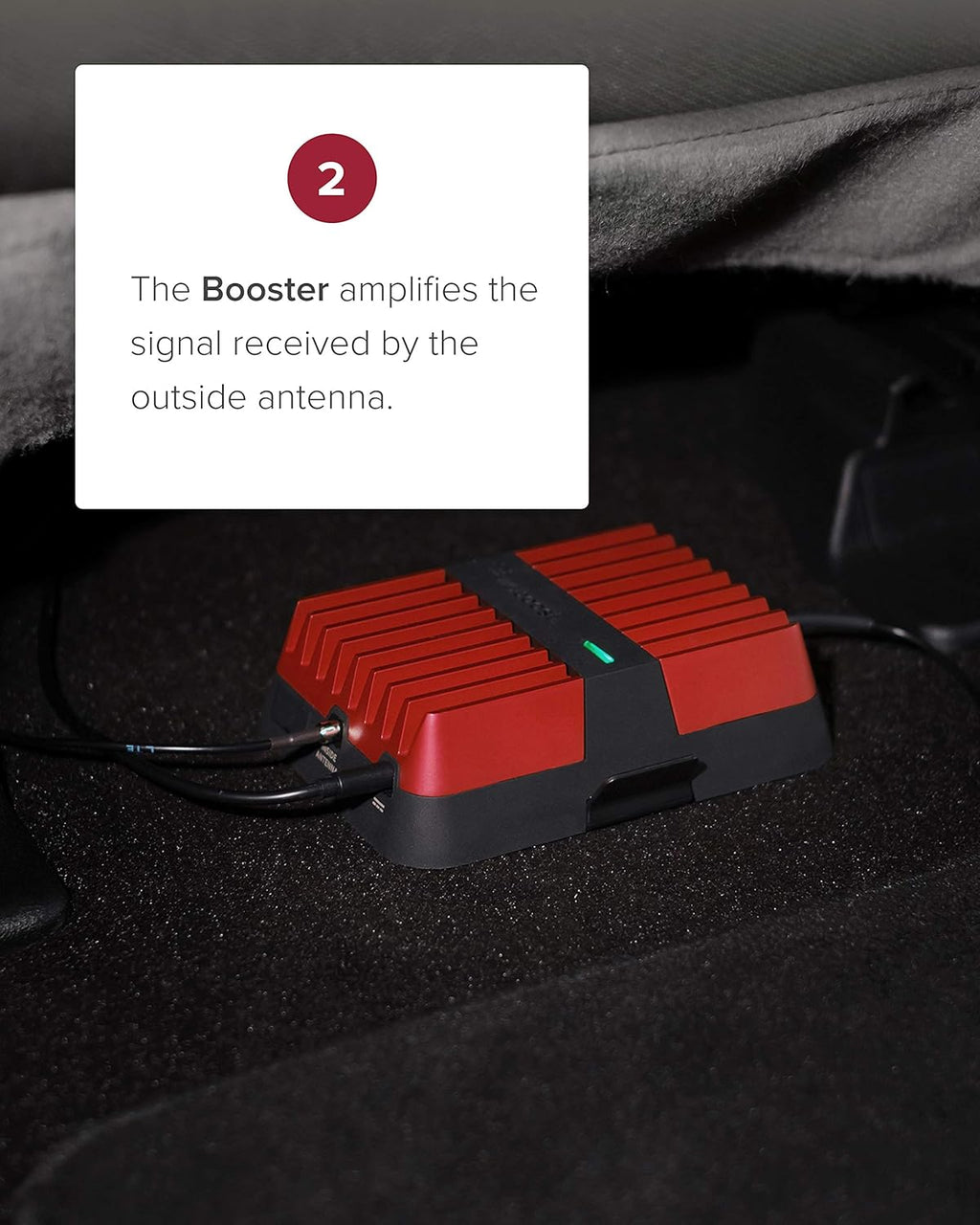 Vehicle Cell Phone Signal Booster with Magnetic Roof Antenna X723