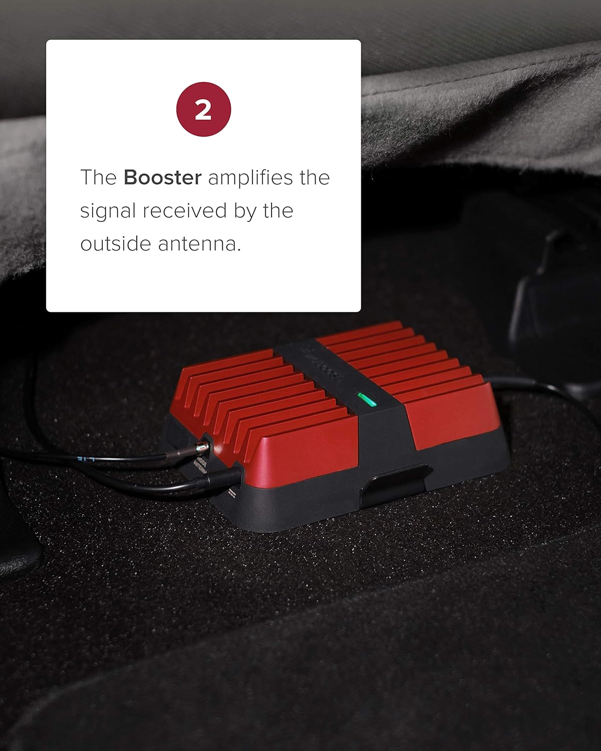 Vehicle Cell Phone Signal Booster with Magnetic Roof Antenna X723
