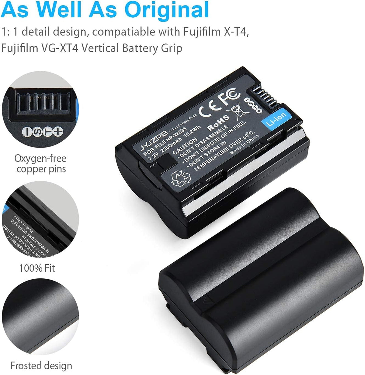 2-Pack Rechargeable Li-Ion Camera Batteries with Charger F994649