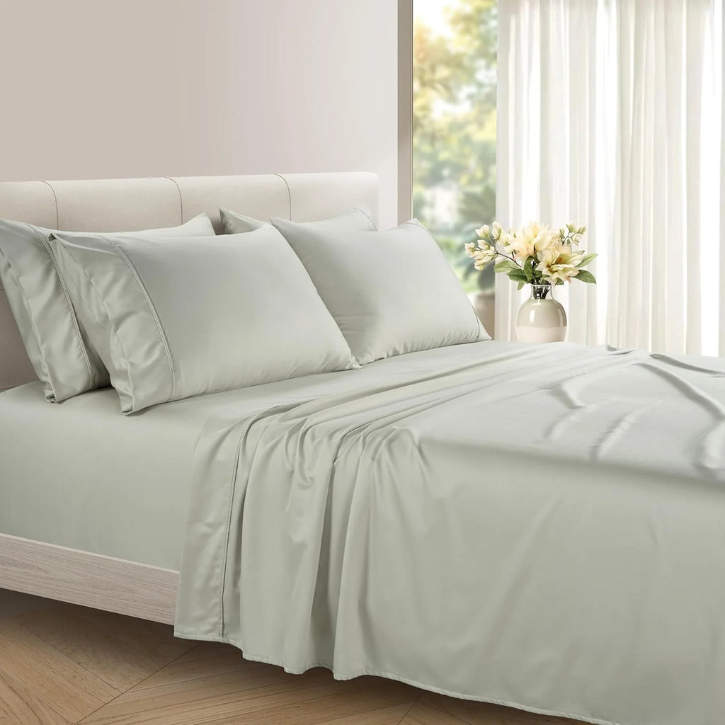 Silver Queen Cotton Sheet Set with Pillowcases H93506